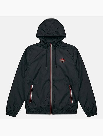 Lee Cooper - Giubbotto antivento uomo nero con cappuccio