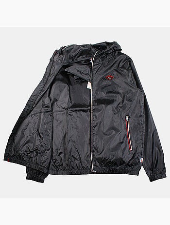 Lee Cooper - Giubbotto antivento uomo nero con cappuccio