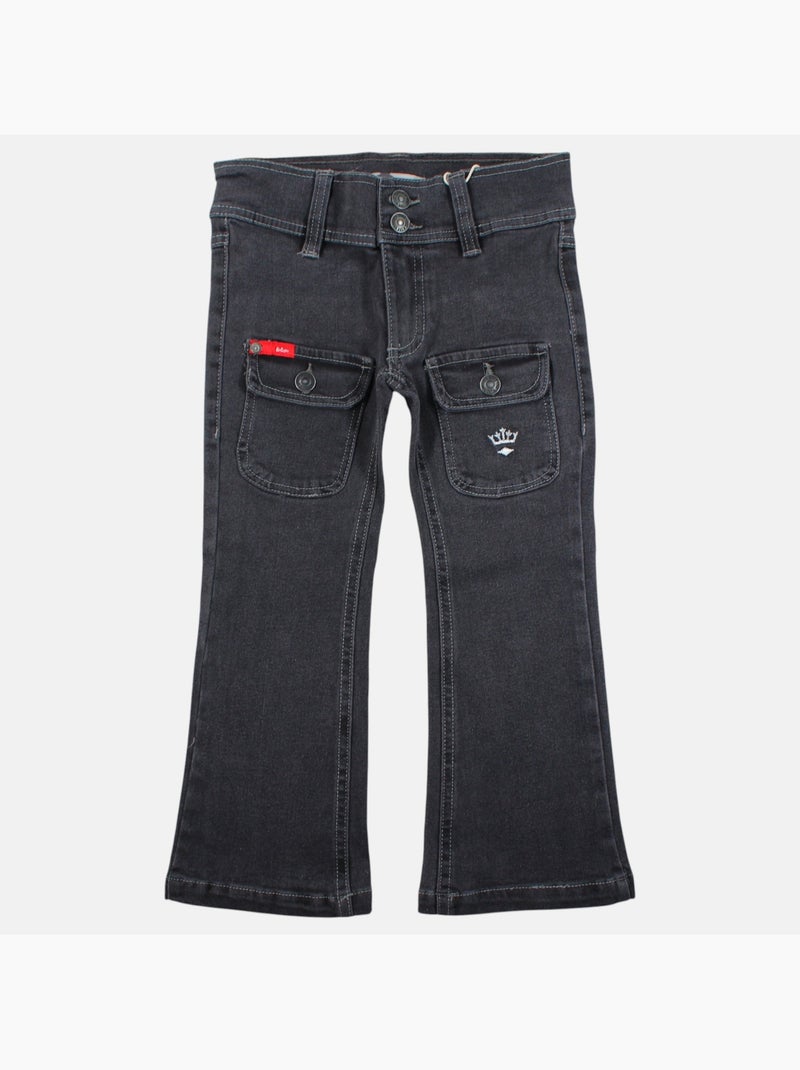 Lee cooper - jeans dal taglio ampio, a vita alta con bottoni Grigio - Kiabi