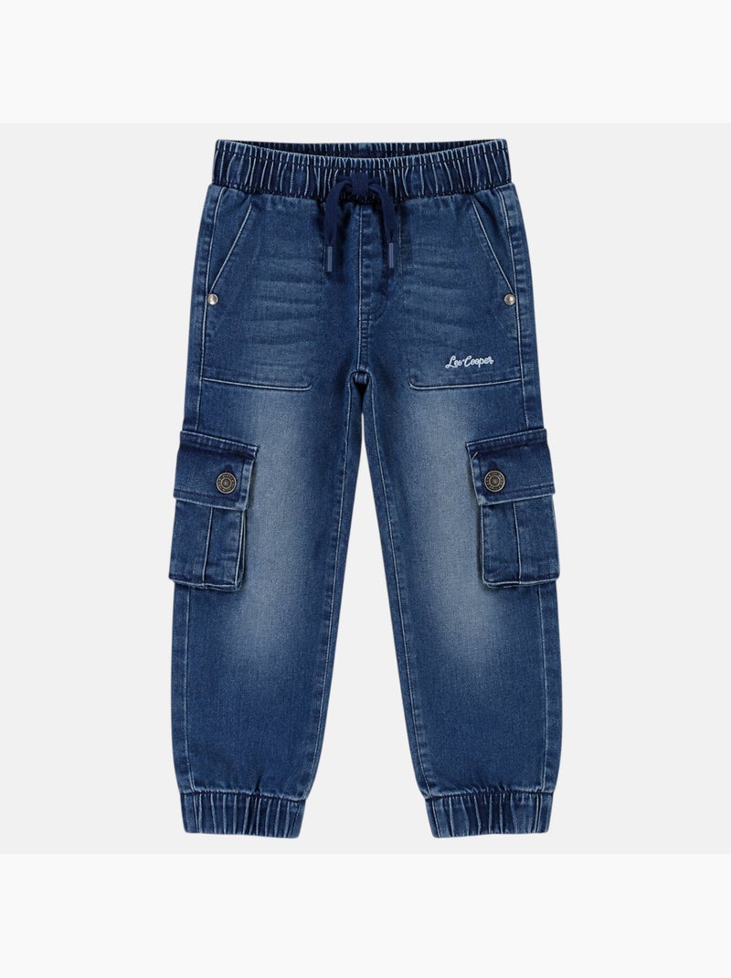 Lee cooper - jeans dal taglio ampio, con coulisse in vita e tasche cargo Blu - Kiabi