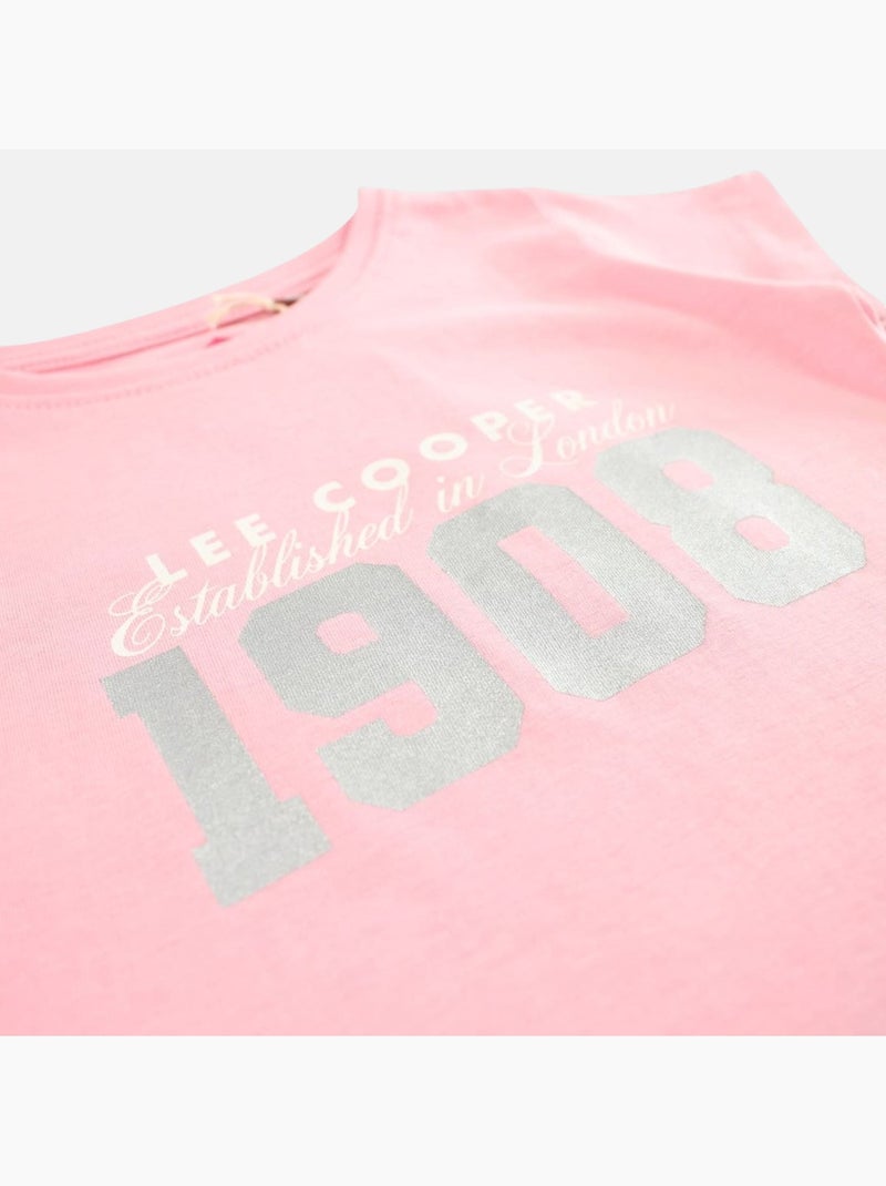 Lee Cooper - Maglietta bambina a maniche corte Rosa chiaro - Kiabi