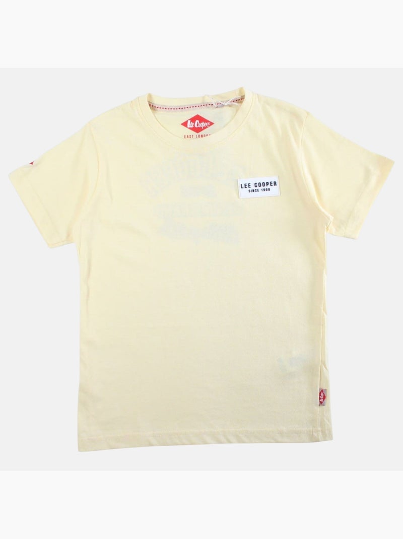 Lee Cooper - Maglietta bambino a maniche corte con logo sul petto Beige - Kiabi