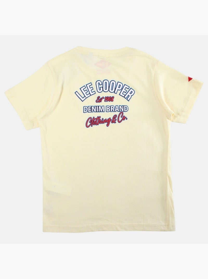 Lee Cooper - Maglietta bambino a maniche corte con logo sul petto Beige - Kiabi