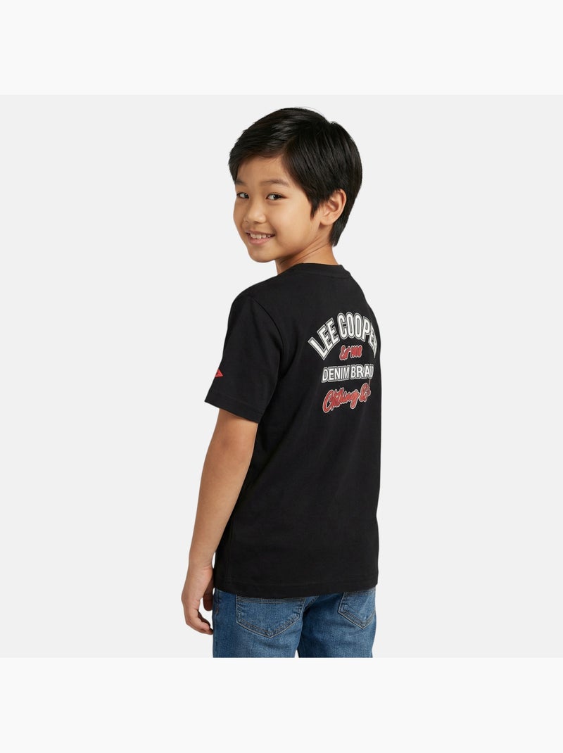 Lee Cooper - Maglietta bambino a maniche corte con logo sul petto Nero - Kiabi