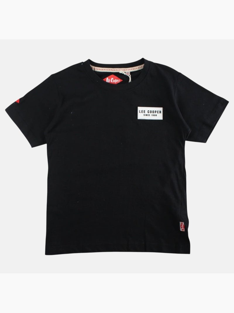 Lee Cooper - Maglietta bambino a maniche corte con logo sul petto Nero - Kiabi