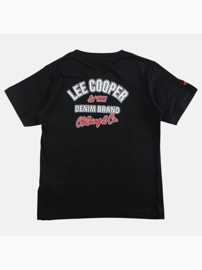 Lee Cooper - Maglietta bambino a maniche corte con logo sul petto Nero - Kiabi
