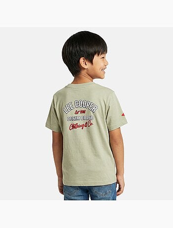 Lee Cooper - Maglietta bambino a maniche corte con logo sul petto