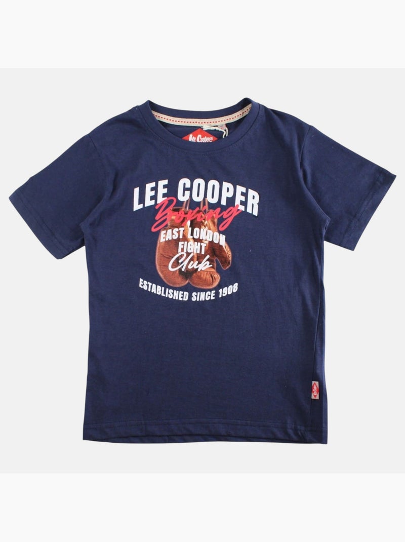 Lee Cooper - Maglietta bambino a maniche corte con stampa boxing club Blu marino - Kiabi
