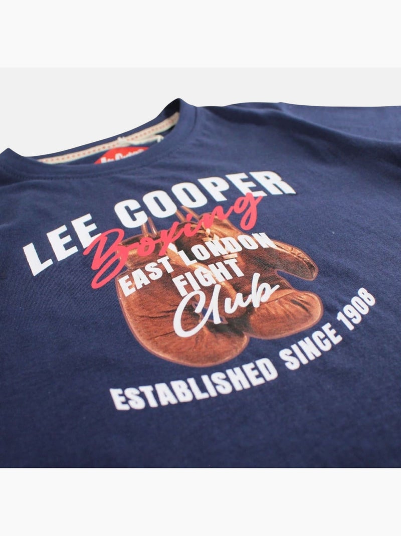 Lee Cooper - Maglietta bambino a maniche corte con stampa boxing club Blu marino - Kiabi