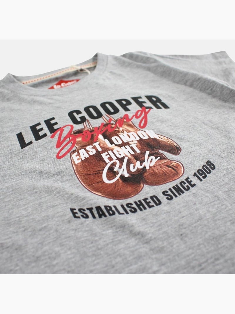 Lee Cooper - Maglietta bambino a maniche corte con stampa boxing club Grigio - Kiabi