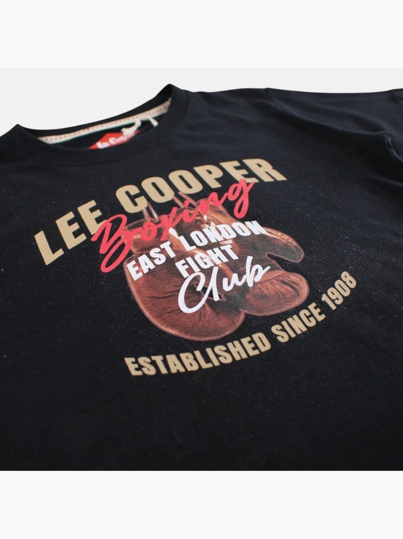 Lee Cooper - Maglietta bambino a maniche corte con stampa boxing club Nero - Kiabi