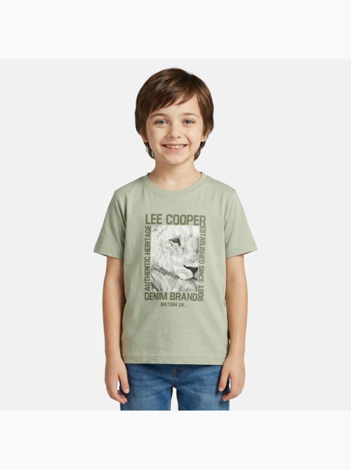 Lee Cooper - Maglietta bambino a maniche corte con stampa denim brand - Kiabi