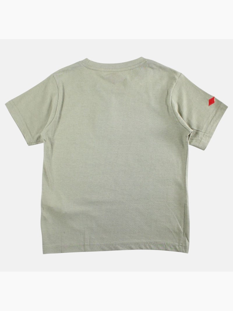 Lee Cooper - Maglietta bambino a maniche corte con stampa denim brand Cachi - Kiabi