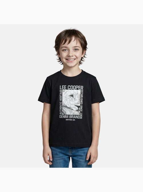Lee Cooper - Maglietta bambino a maniche corte con stampa denim brand - Kiabi