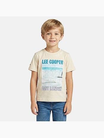 Lee Cooper - Maglietta bambino a maniche corte con stampa East London