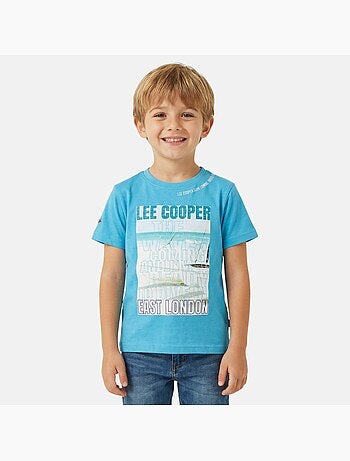 Lee Cooper - Maglietta bambino a maniche corte con stampa East London