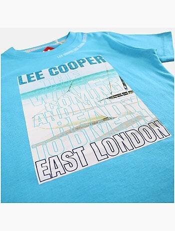 Lee Cooper - Maglietta bambino a maniche corte con stampa East London