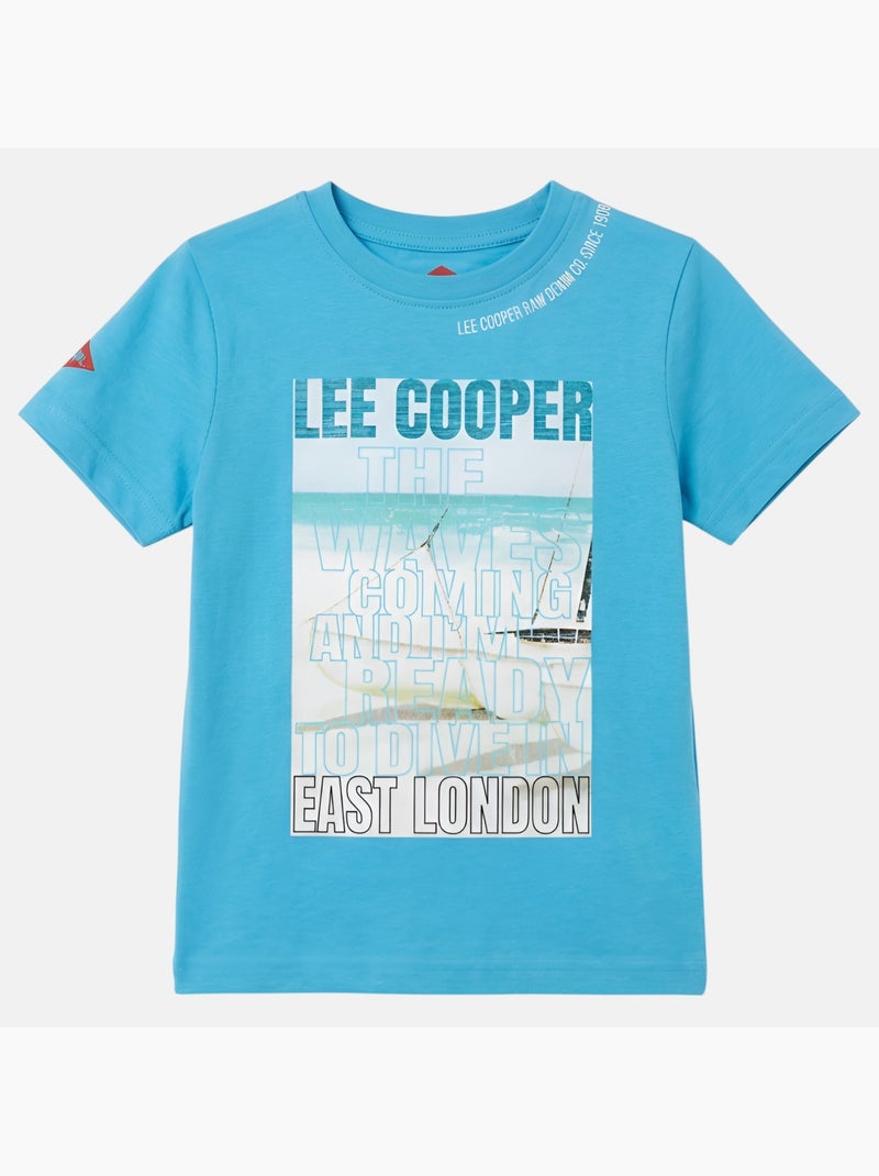 Lee Cooper - Maglietta bambino a maniche corte con stampa East London Blu - Kiabi