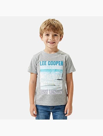 Lee Cooper - Maglietta bambino a maniche corte con stampa East London