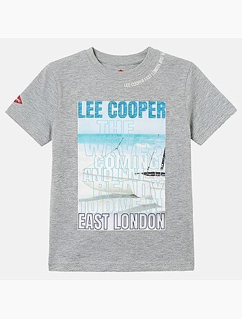 Lee Cooper - Maglietta bambino a maniche corte con stampa East London