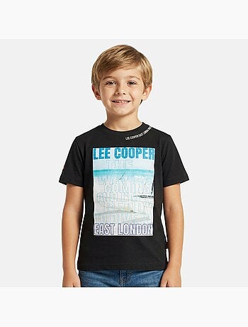 Lee Cooper - Maglietta bambino a maniche corte con stampa East London