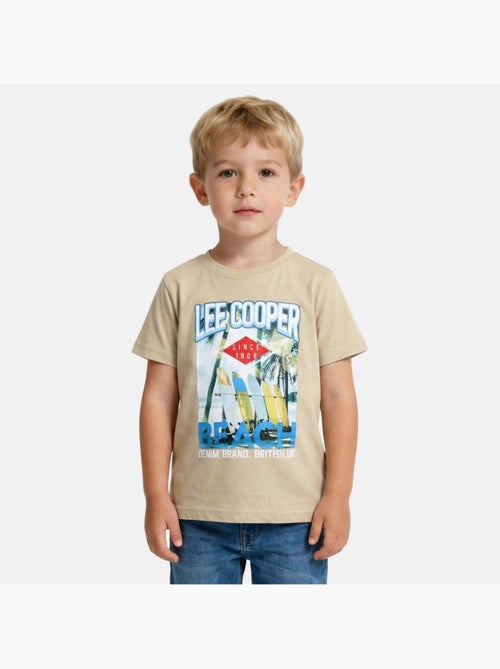 Lee Cooper - Maglietta bambino a maniche corte con stampa spiaggia - Kiabi