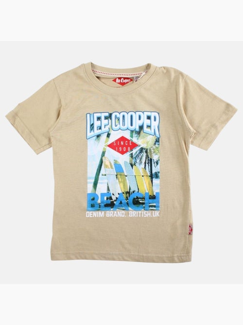 Lee Cooper - Maglietta bambino a maniche corte con stampa spiaggia - Kiabi