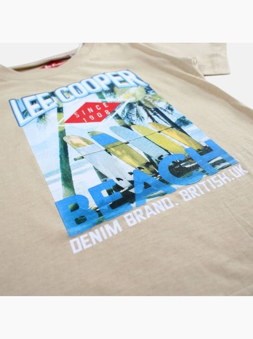 Lee Cooper - Maglietta bambino a maniche corte con stampa spiaggia - Kiabi