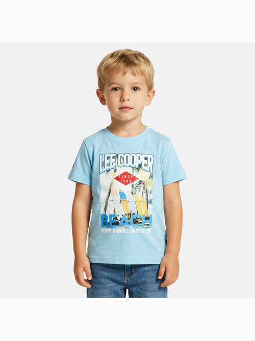 Lee Cooper - Maglietta bambino a maniche corte con stampa spiaggia - Kiabi