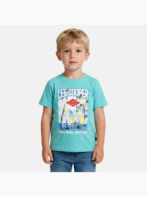 Lee Cooper - Maglietta bambino a maniche corte con stampa spiaggia - Kiabi