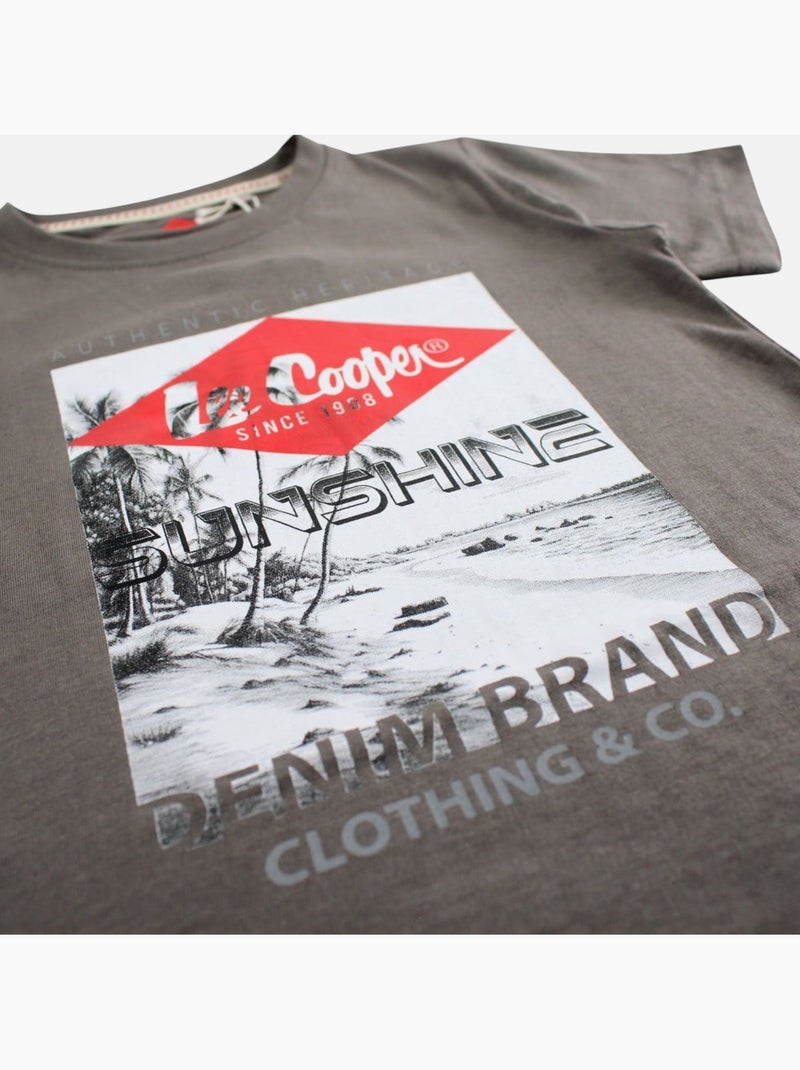 Lee Cooper - Maglietta bambino a maniche corte con stampa sunshine Grigio antracite - Kiabi