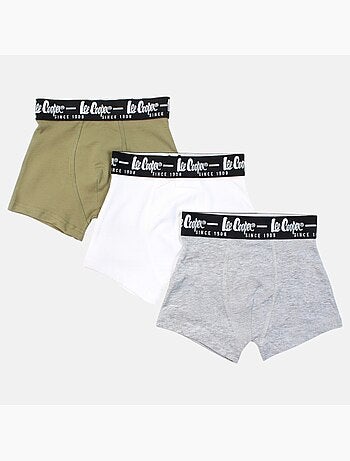 Lee Cooper - Pack da 3 boxer uomo con vita elastica