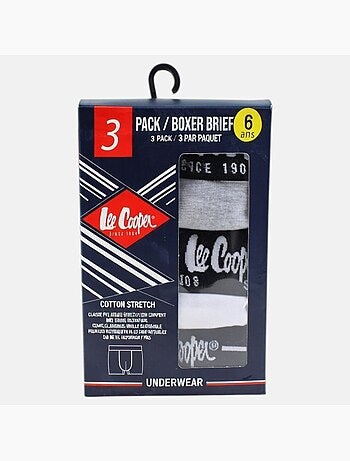 Lee Cooper - Pack da 3 boxer uomo con vita elastica