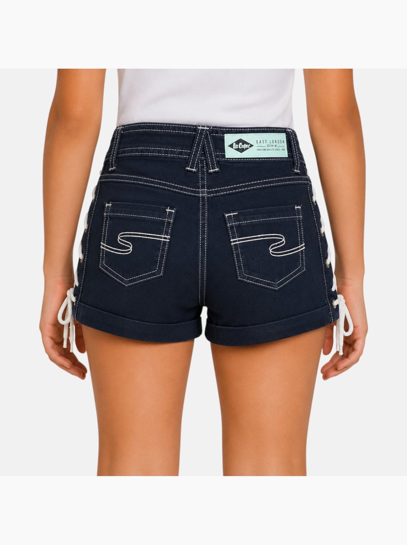 Lee cooper - pantaloncini da ragazza con lacci Blu marino - Kiabi