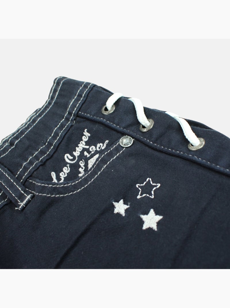 Lee cooper - pantaloncini da ragazza con lacci Blu marino - Kiabi