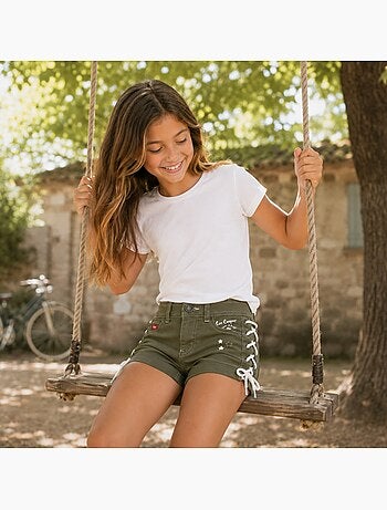 Lee cooper - pantaloncini da ragazza con lacci