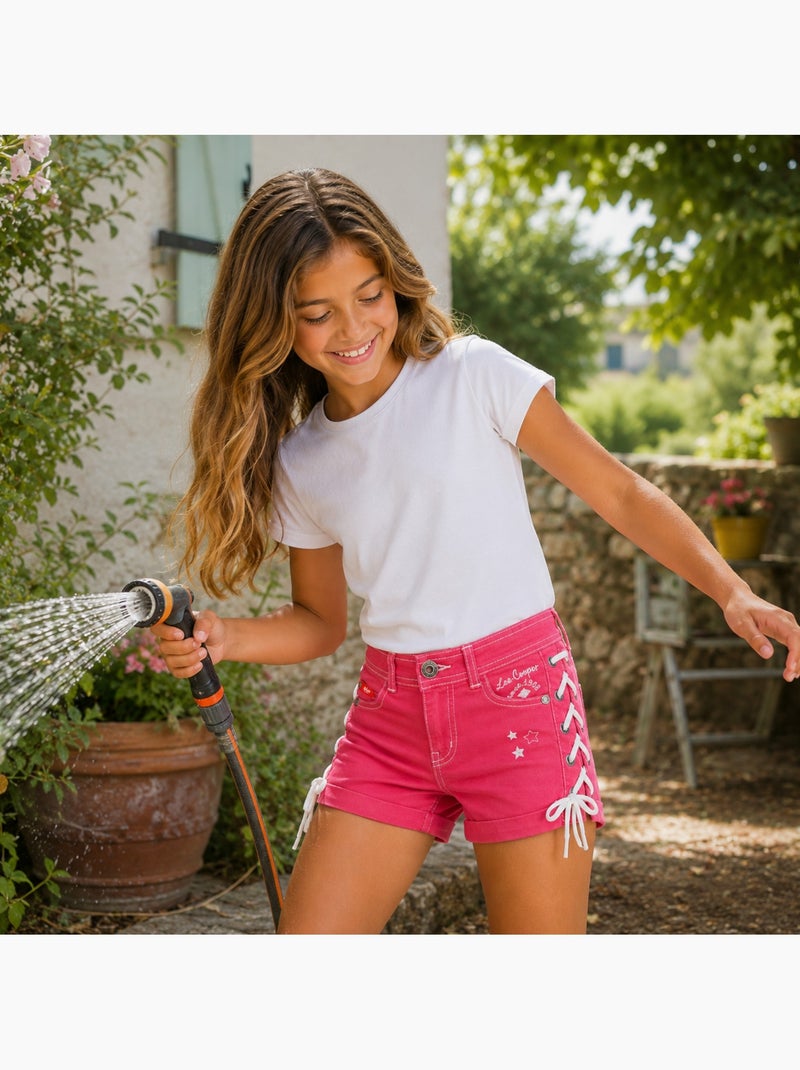 Lee cooper - pantaloncini da ragazza con lacci Rosa - Kiabi