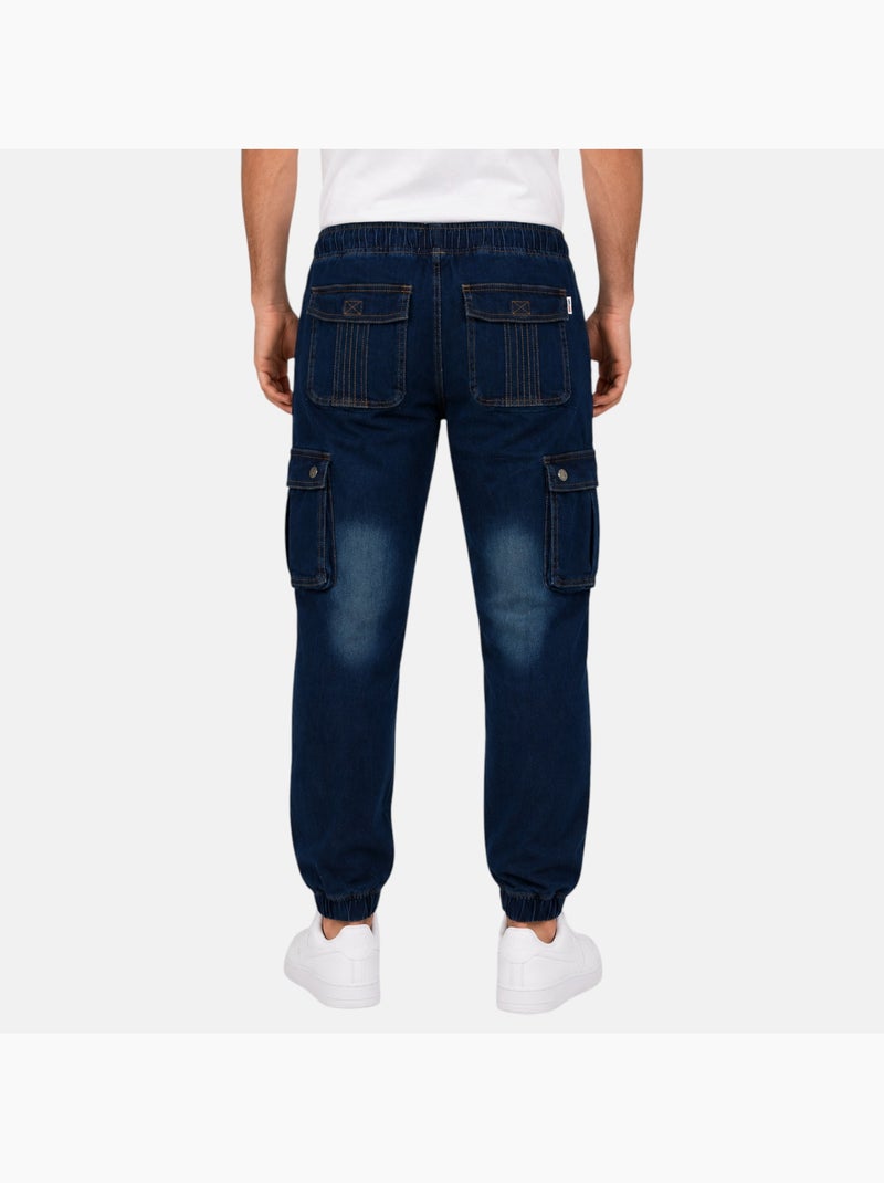 Lee cooper - pantaloni cargo in denim dal taglio ampio, con tasche laterali Blu - Kiabi