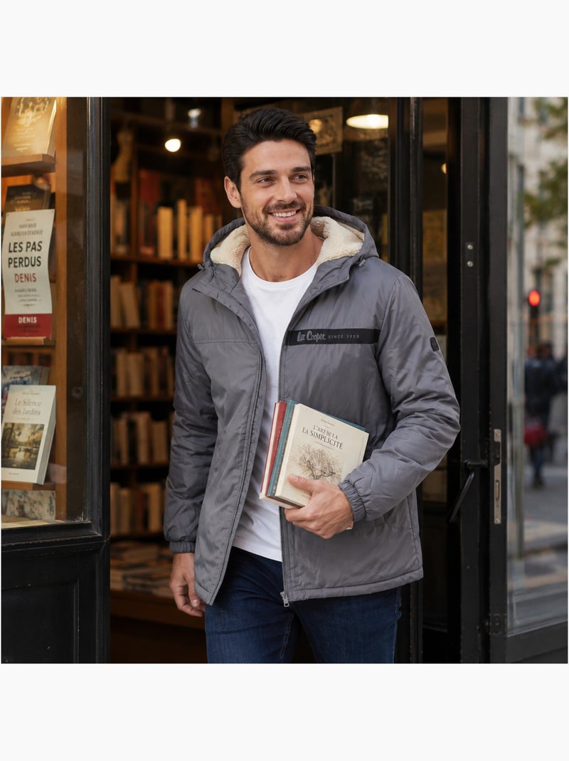 Lee cooper - parka con cappuccio, lunghezza media e cerniera, con tasche laterali Grigio - Kiabi