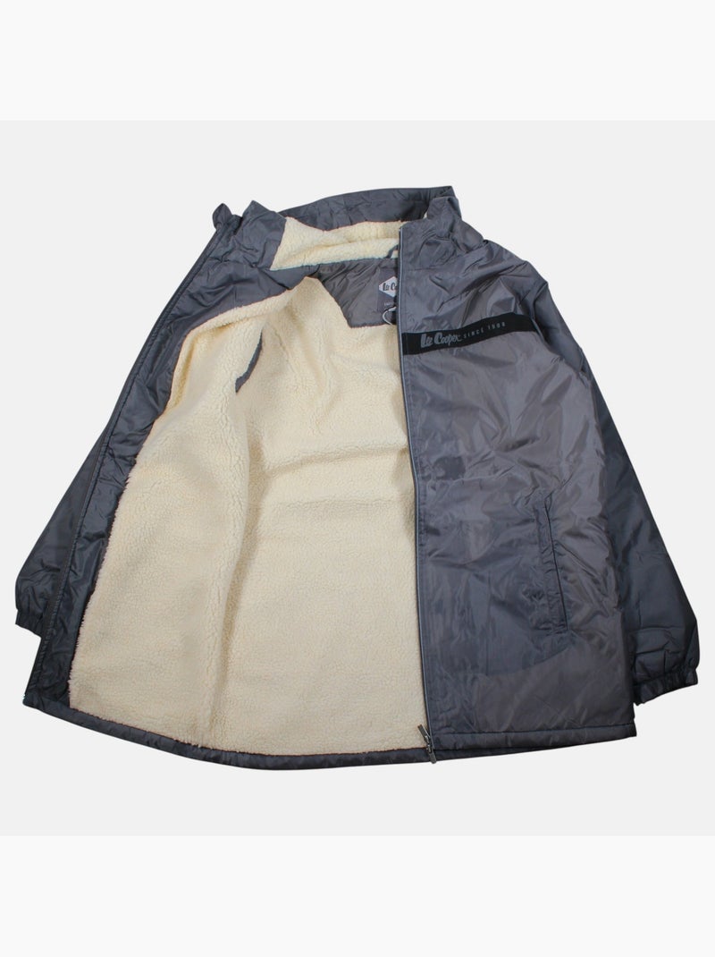 Lee cooper - parka con cappuccio, lunghezza media e cerniera, con tasche laterali Grigio - Kiabi