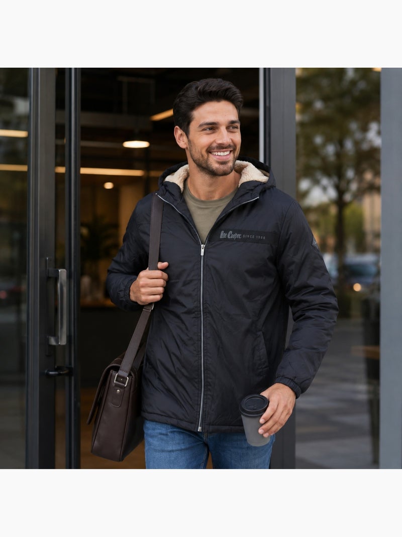 Lee cooper - parka con cappuccio, lunghezza media e cerniera, con tasche laterali Nero - Kiabi