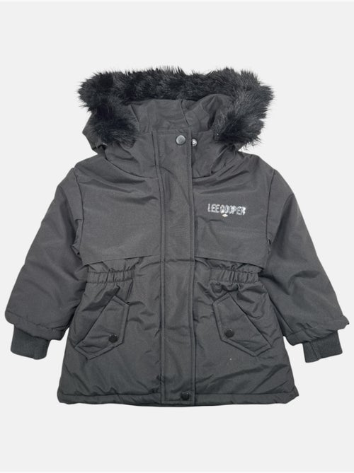 Lee cooper - parka con cerniera e cappuccio bordato in pelliccia sintetica - Kiabi Lee cooper - parka con cerniera e cappuccio bordato in pelliccia sintetica - Kiabi