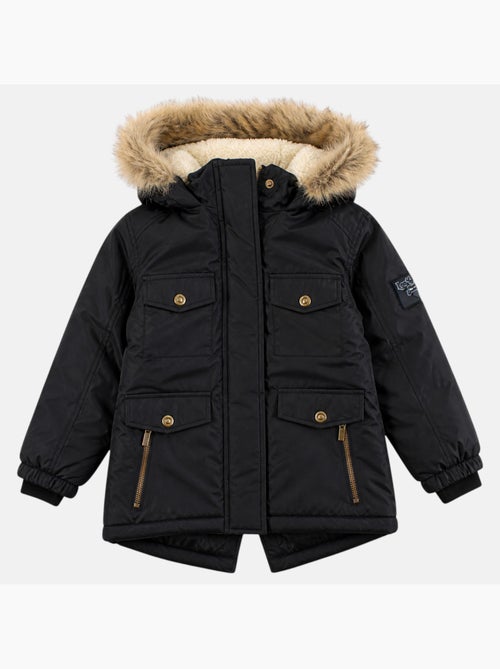 Lee cooper - parka con cerniera e cappuccio bordato in pelliccia sintetica - Kiabi Lee cooper - parka con cerniera e cappuccio bordato in pelliccia sintetica - Kiabi
