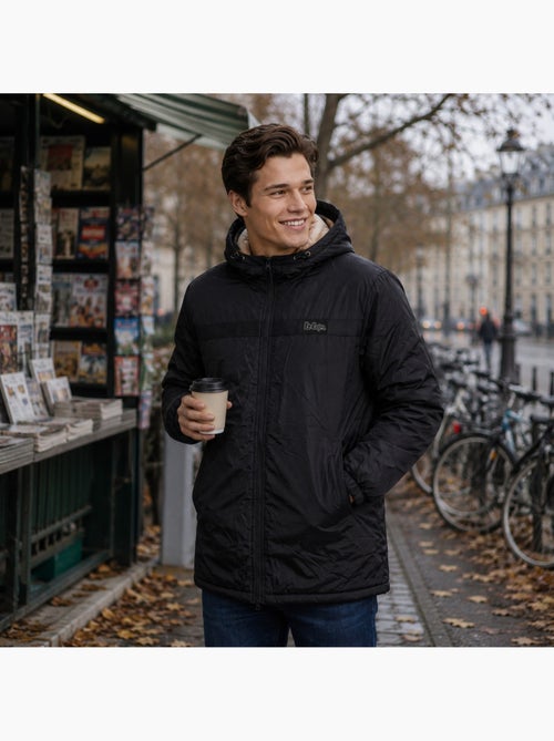 Lee cooper - parka con cerniera e cappuccio bordato in pelliccia sintetica - Kiabi