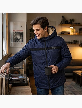 Lee cooper - parka uomo con cappuccio sherpa
