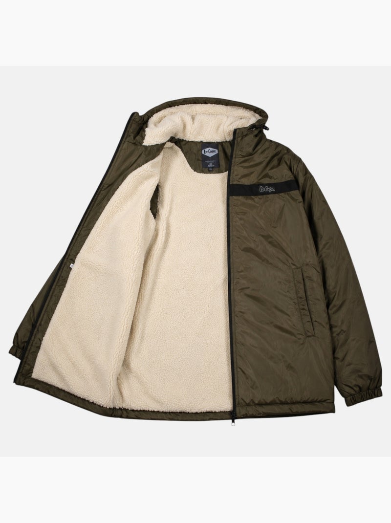Lee cooper - parka uomo  con cappuccio sherpa Cachi - Kiabi