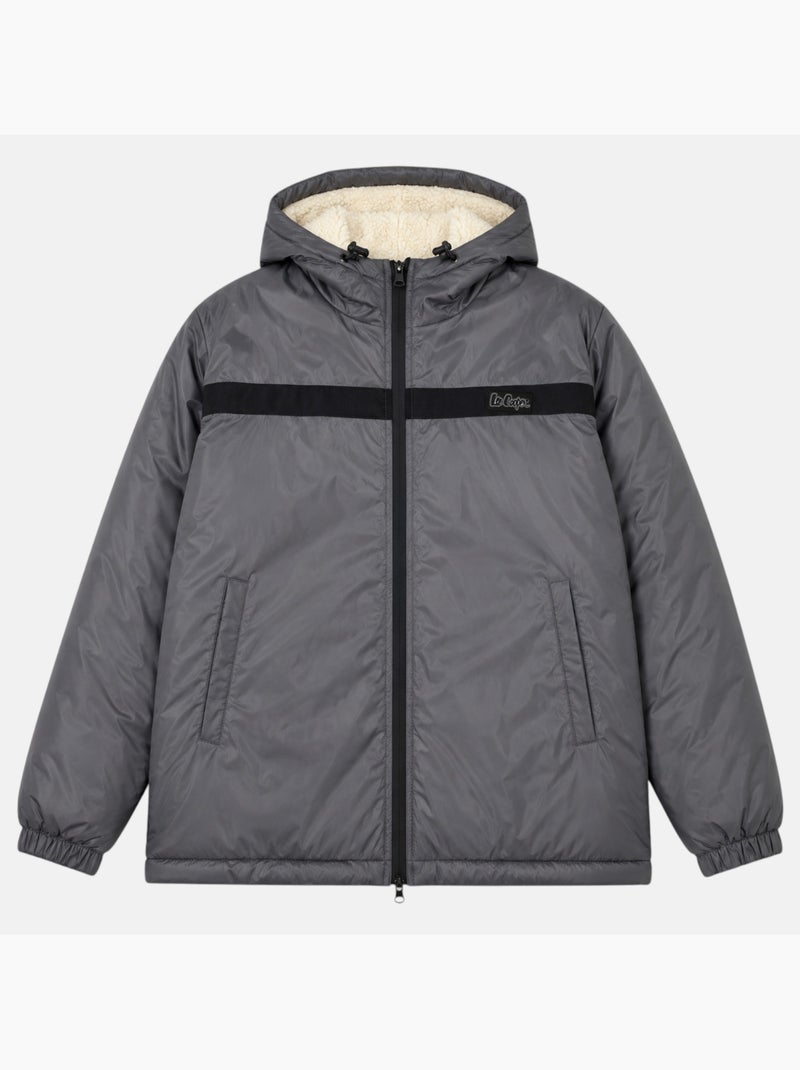 Lee cooper - parka uomo  con cappuccio sherpa Grigio - Kiabi