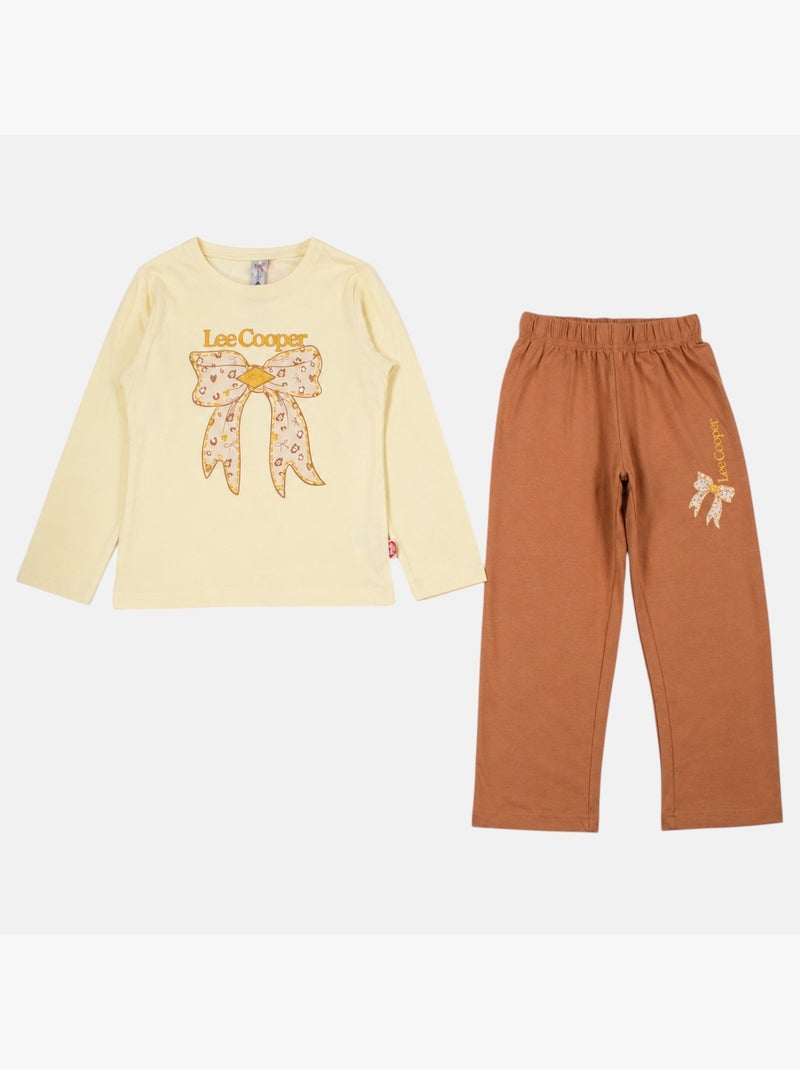 Lee cooper - pigiama bambina  fiocco Beige - Kiabi