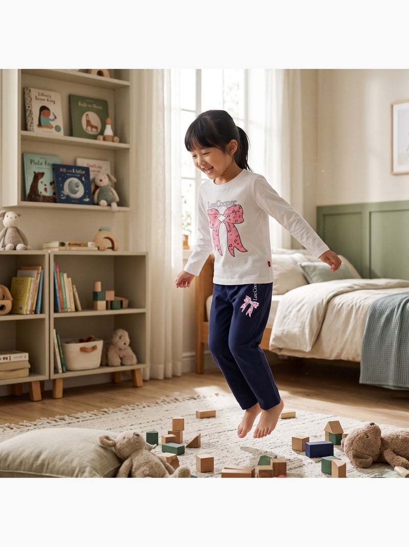 Lee cooper - pigiama bambina  fiocco Bianco - Kiabi
