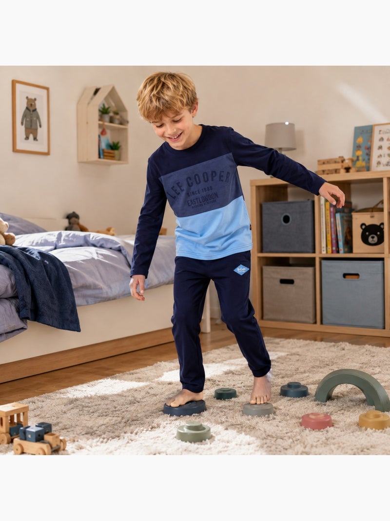 Lee cooper - pigiama bambino  bicolore Blu marino - Kiabi